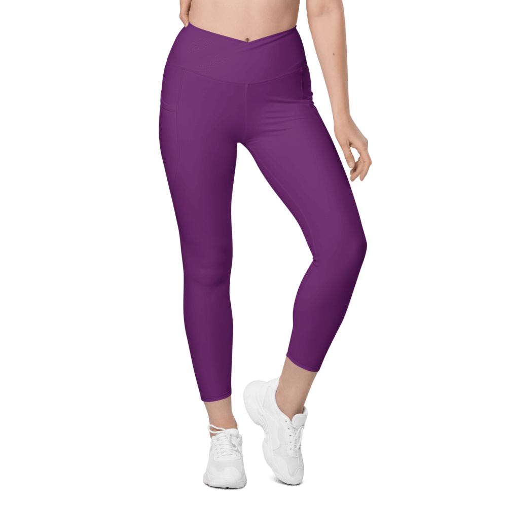 Purple crossover legging pockets - Shop 63